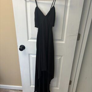 Express keyhole cut out sides hi-low black dress